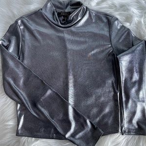 Metallic Turtleneck